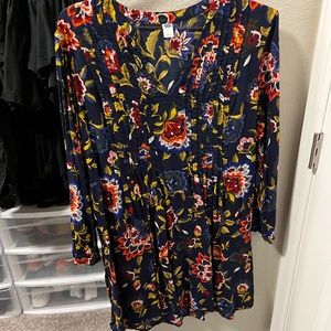 Floral long sleeve dress